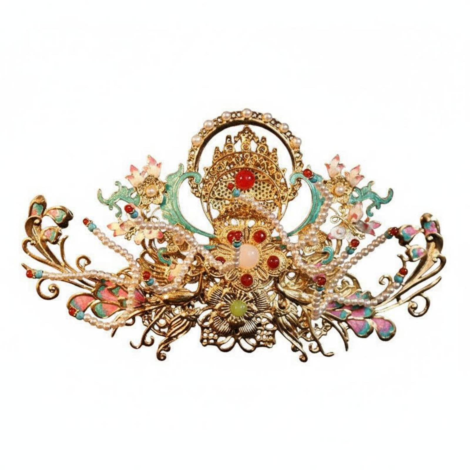 Women Accessories Aesthetic - Coroa de Cabelo Tradicional Chinesa com