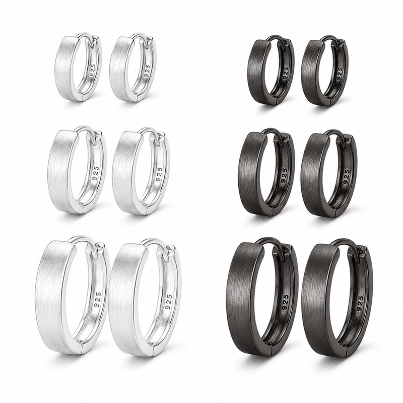 Statement Earrings Oversized - Brincos de Argola em Prata Esterlina