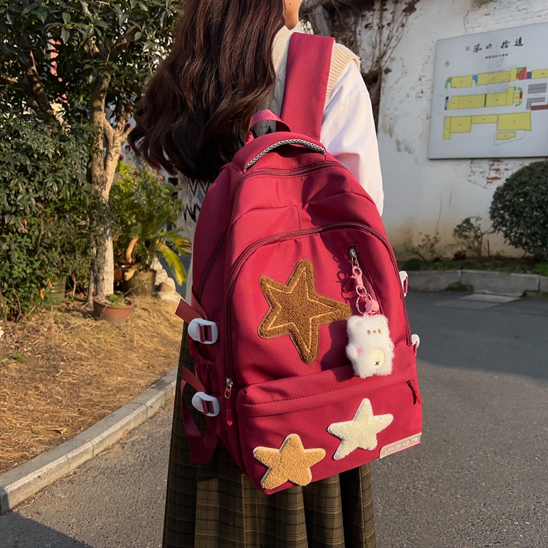 Women Accessories Aesthetic - Mochila Kawaii de Cor Sólida, Estética