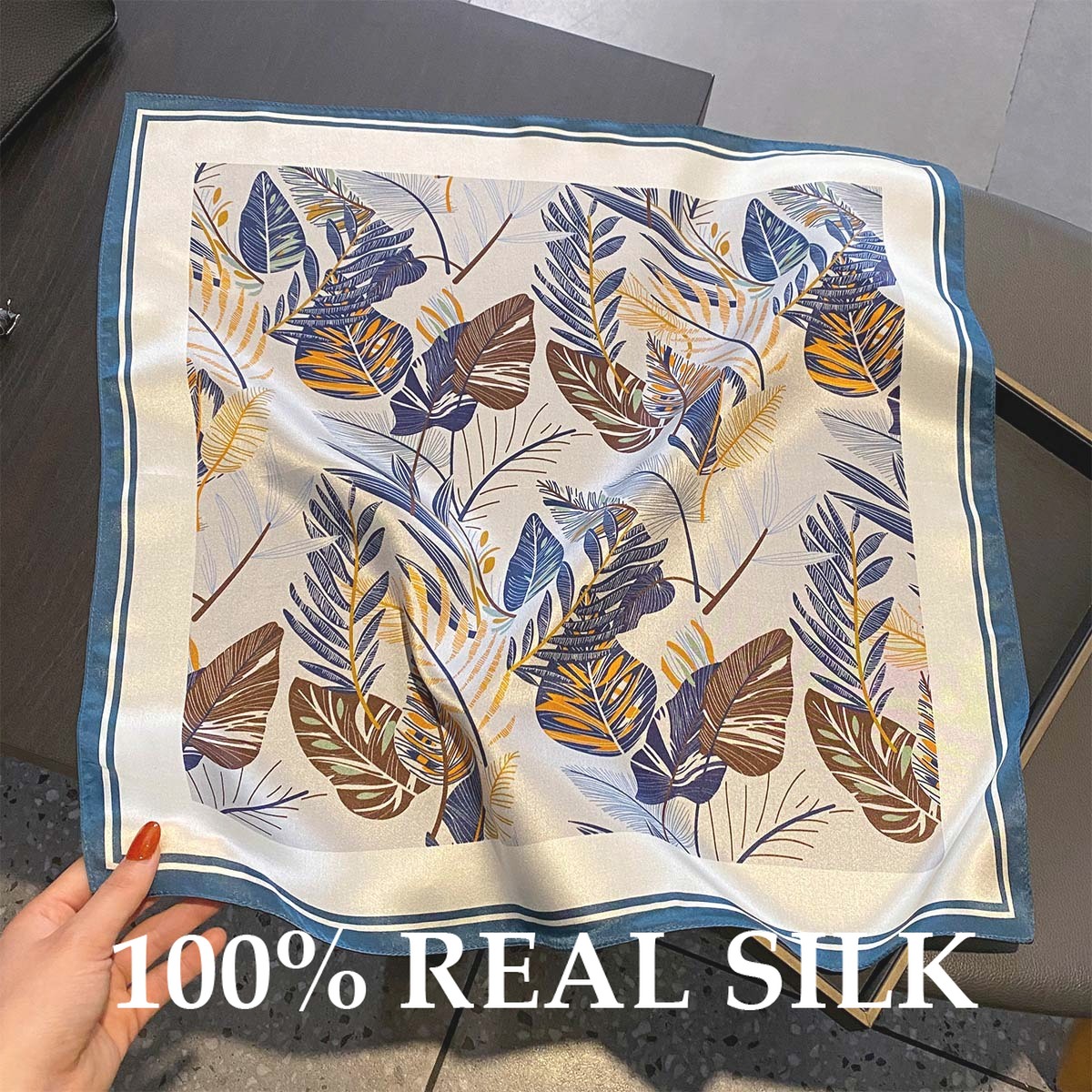 Lenço de Seda 100% Real de Mar - Accessories Brand For Women avaliação e preço