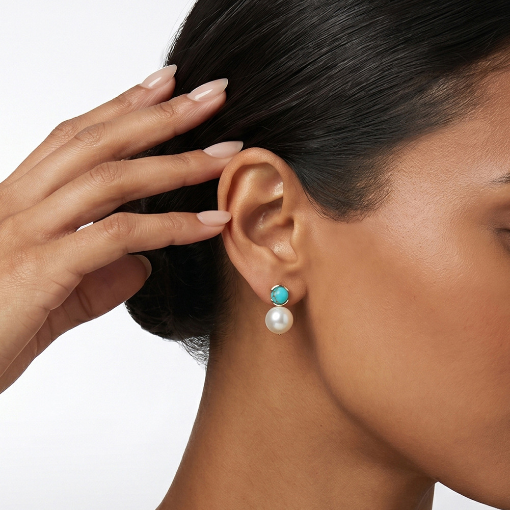 Brincos de Prata 925 com Pérol - Statement Earrings Oversized avaliação e preço